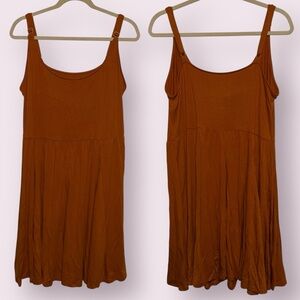 Ava & Viv Vibrant Rust Swing Dress